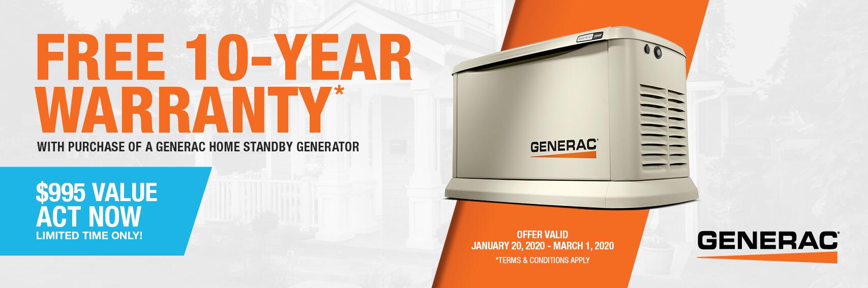 Homestandby Generator Deal | Warranty Offer | Generac Dealer | Washington, PA
